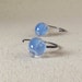 Sky Blue Earrings, Blue Teardrop Earrings, Blue Lampwork Earrings, Small Earrings, Oxidized Earrings