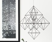 Himmeli no. 2 | Modern Hanging Mobile | Geometric Art Sculpture | Minimalist Home Decor