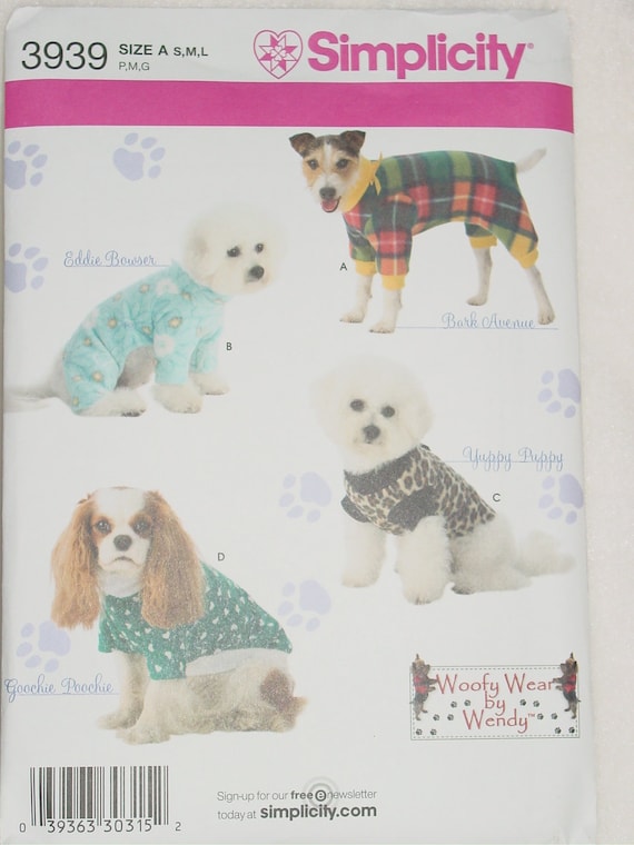 Simplicity patterns 3939 Dog clothing patterns by LDPetDesigns