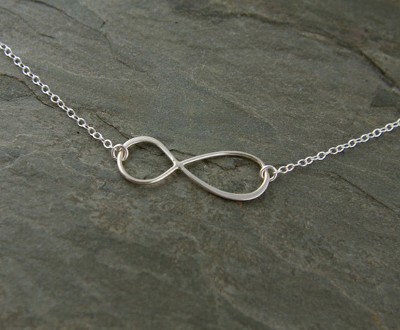 Large infinity symbol necklace in sterling by jersey608jewelry