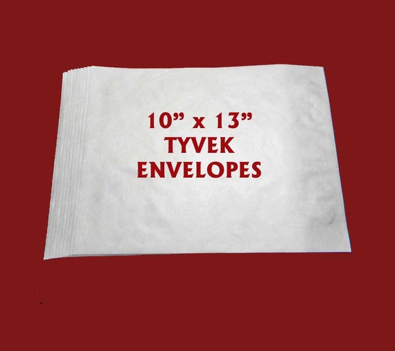 10 Tyvek Envelopes. Ten Plain 10 x 13 Tyvek