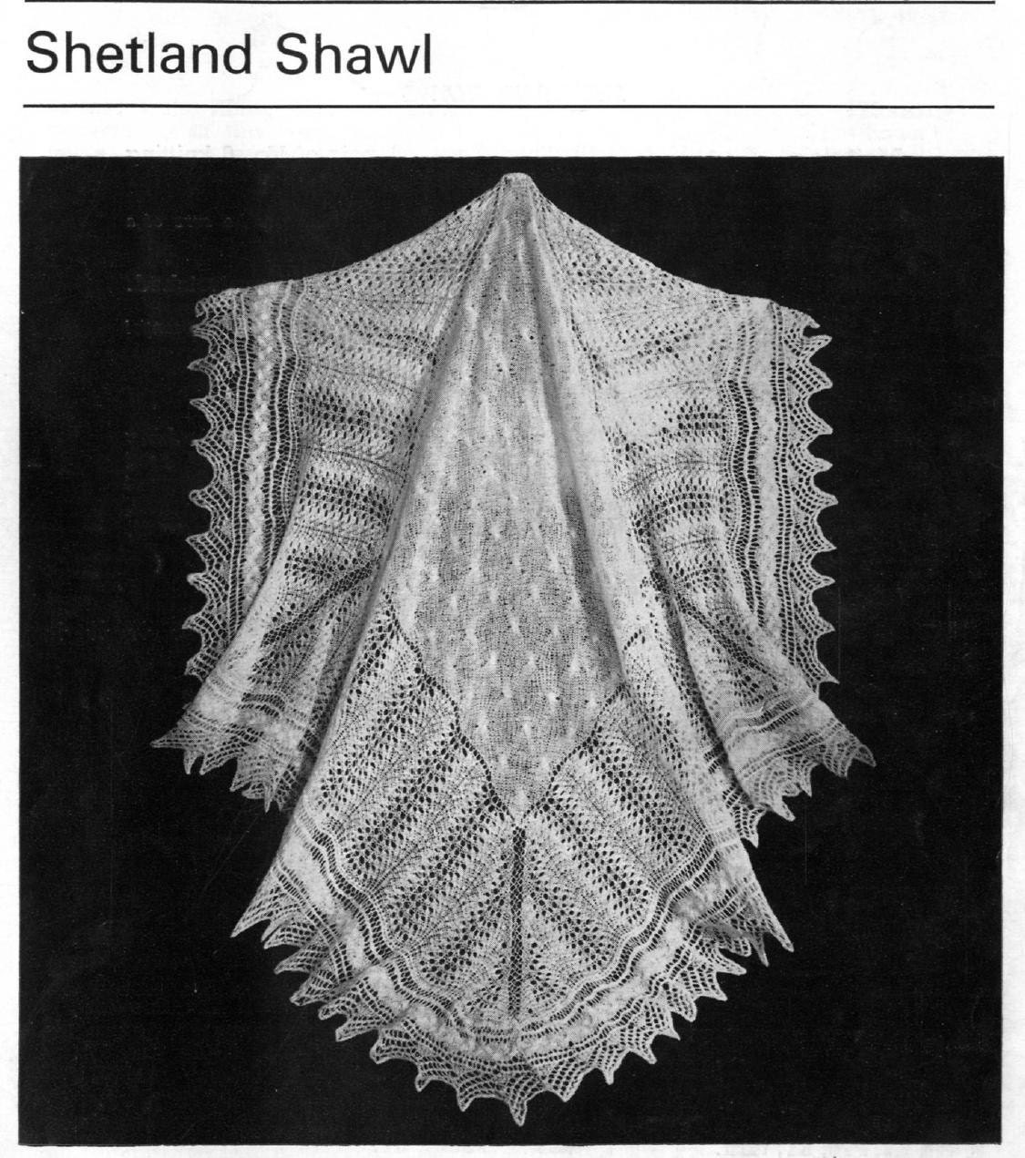 Shawl Knitting Pattern Shetland Lace Shawl Pattern 60 x 60