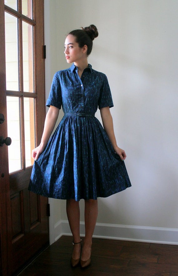 1950s style shirt dress