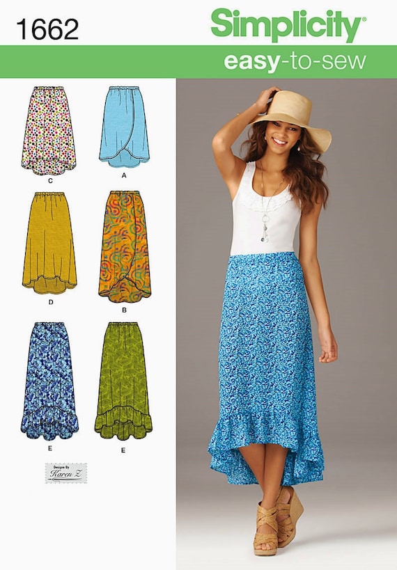 Items similar to High Low Skirts Pattern, Easy Skirts Pattern, Hi Lo ...