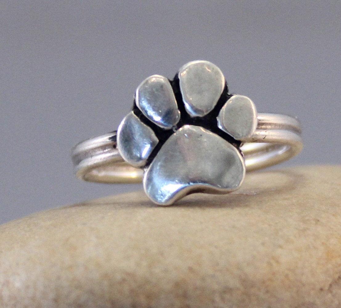 Paw Ring Dog Paw Dog Paw Jewelry Paw Jewelry Dog by SweetCedar