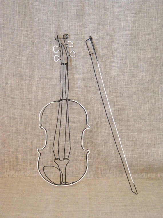 Violin Folk Art Handmade Folk Art Wire Art Violin