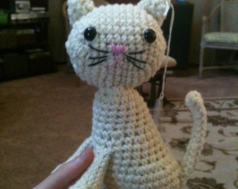 white cat plushie