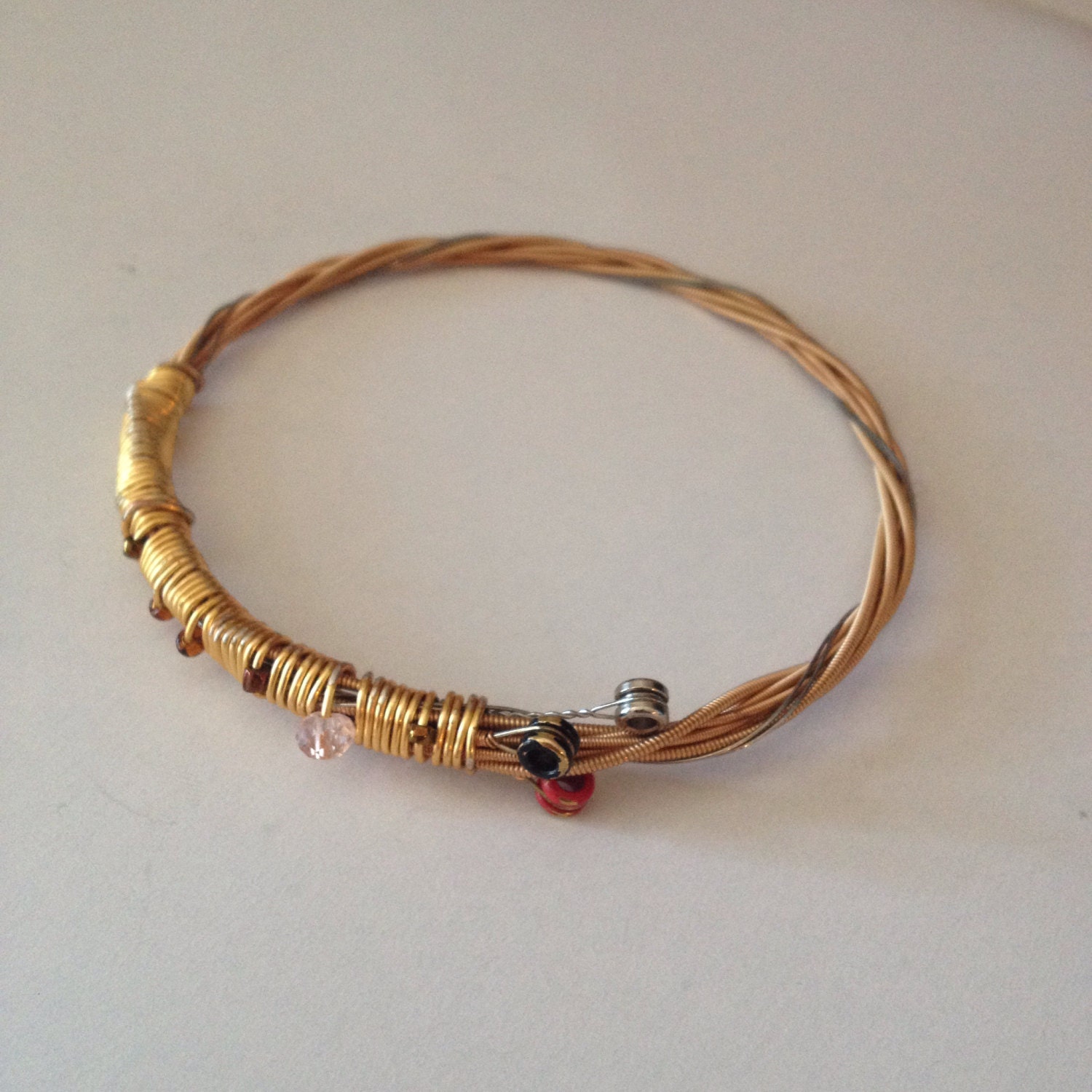 ReCycled Guitar String Bracelet Tonight's the by StrumthingNew