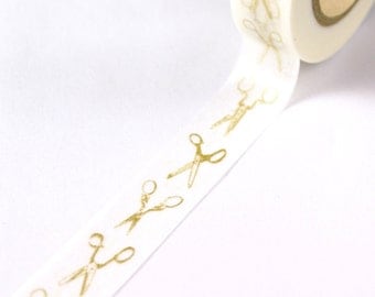 Washi tape Metallic Gold Scissors
