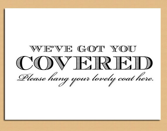 Coat Check Sign and Hang Your Coat Here Sign 2 signs one