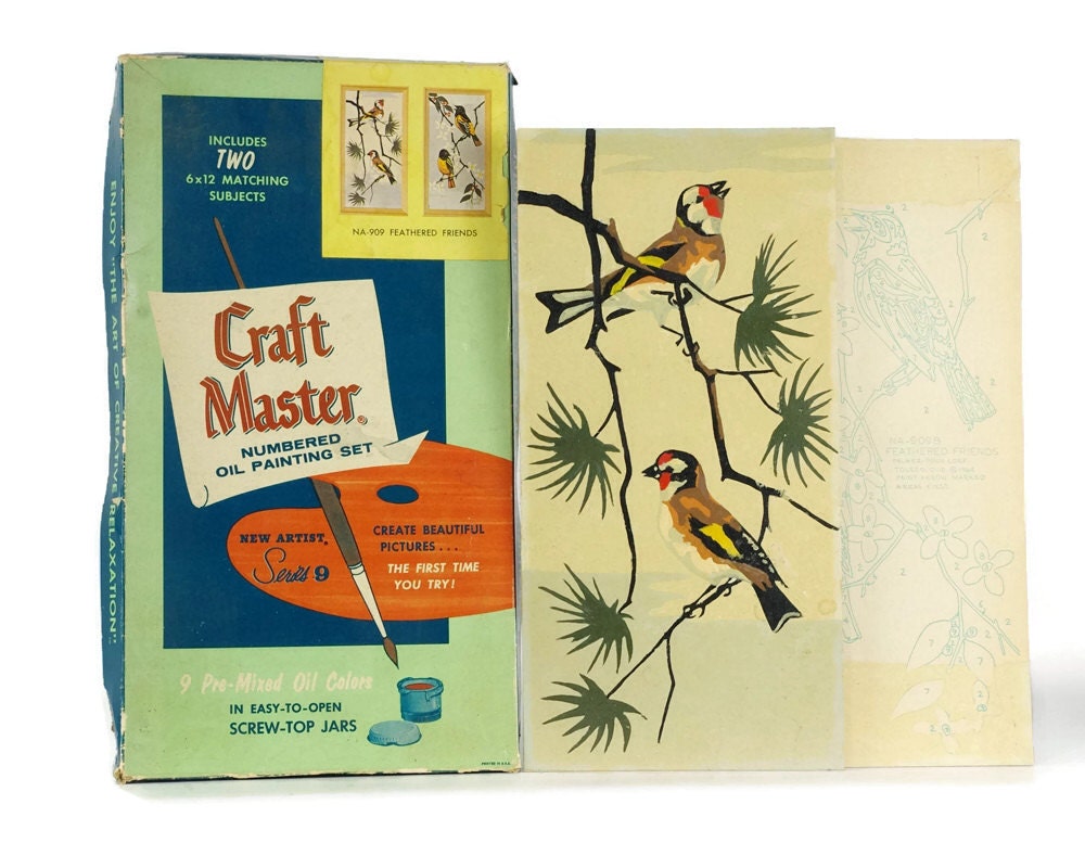 Vintage Paint by Number Kit Craft Master by GizmoandHooHa on Etsy