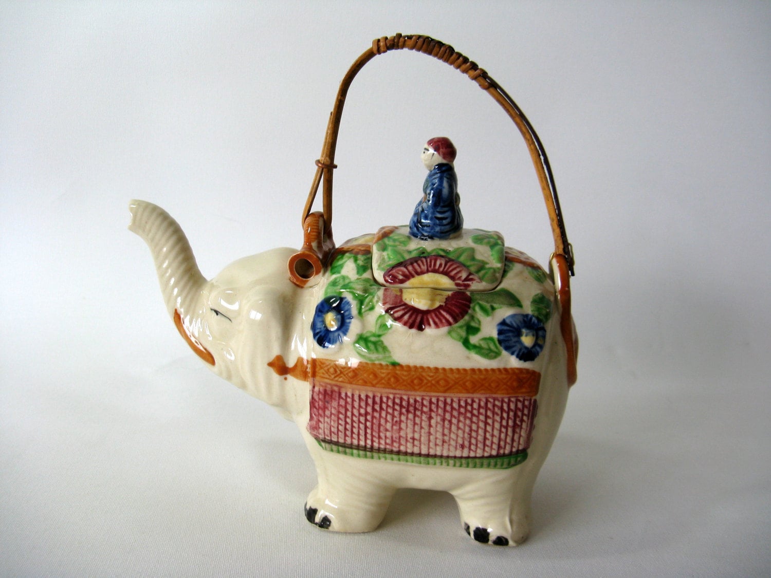 Antique Teapot Made in Japan Elephant Form Bankoware