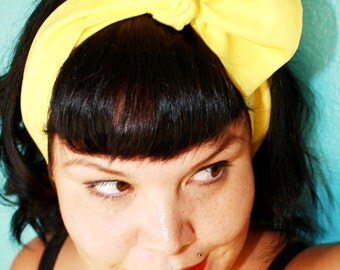 Vintage Inspired Head Scarf, CUSTOM solid COLOR, Rockabilly, Retro, 1950s