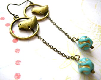 Bird Earring, Bird Dangle Earrings, Everyday Jewelry, Babay Bird Earrings