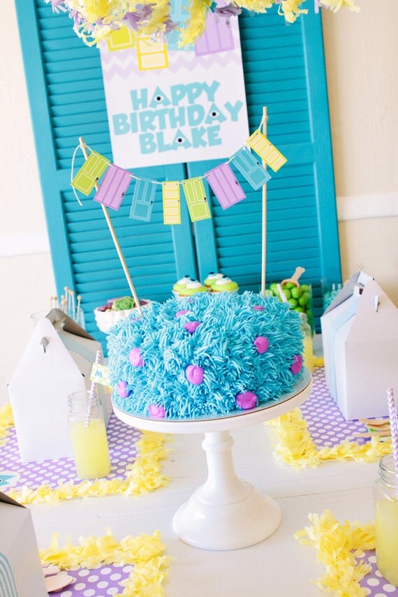 INSTANT DOWNLOAD - Monsters Inc Cake Bunting - Petite Party Studio Il_570xn