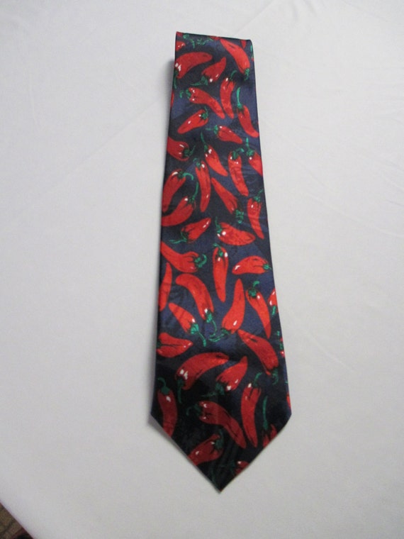 Red Hot Chili Peppers NECKTIE MENS Navy Blue by BeansterGoods