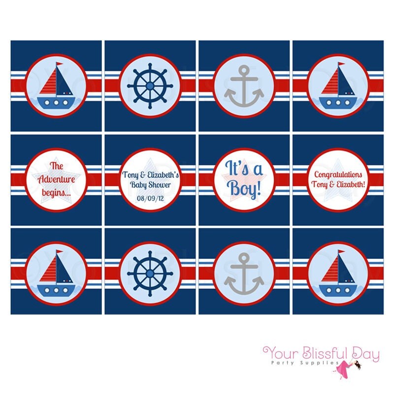 PRINTABLE Personalized Nautical Baby Shower by yourblissfulday