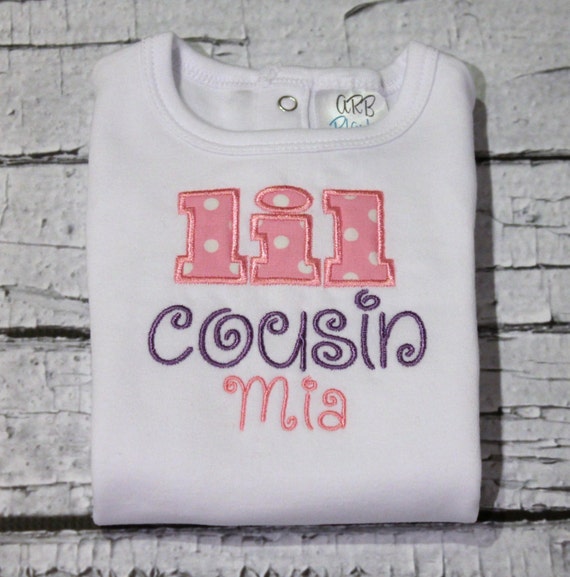 Girl's Little Cousin or Big Cousin Shirt by thesimplyadorable