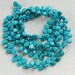 Magnesite Turquoise pear briolettes ,(stabilized) (10x8mm), full strand