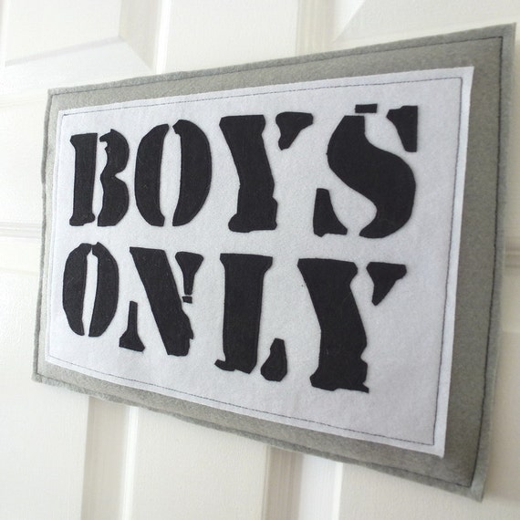 Boys only Door or Wall plaque Banner sign by MinXtures on Etsy