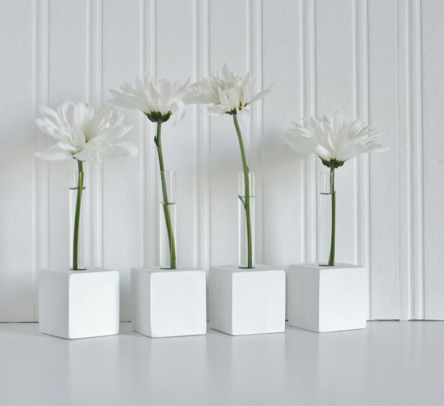 Bud Vases with test tubes set of four MADE TO by