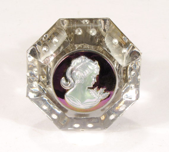 SALE Vintage Glass Door Knob Wine Bottle Stopper