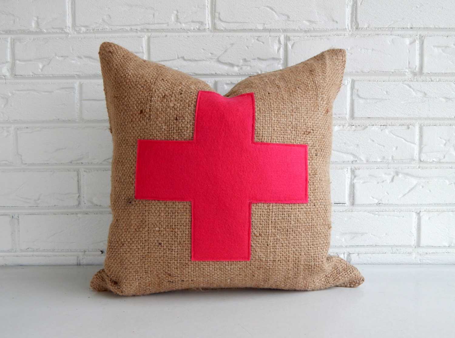 - Embroidered Swiss Cross Pillow