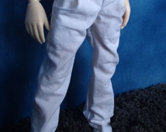 Plain White 45cm MSD BJD Pants
