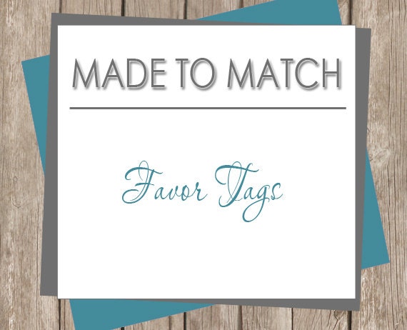 Printable Favor Tags - Made to Match (any design in our shop) Il_570xn