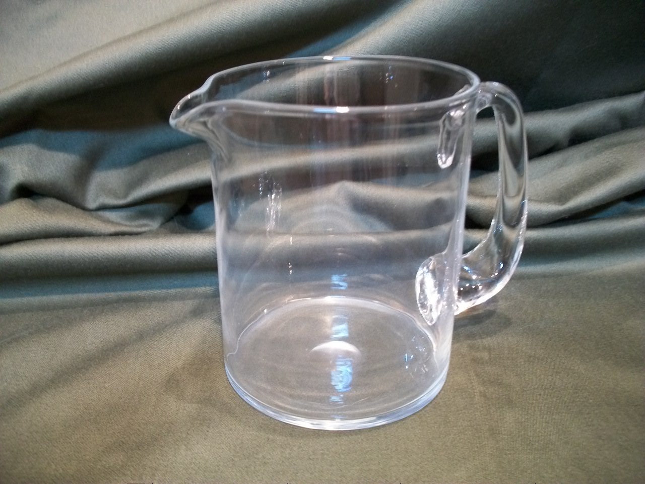 Vintage Pitcher Small 2 cup Pitcher Clear Glass Pitcher