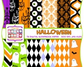 INSTANT DOWNLOAD Halloween Digital Paper Pack - Halloween Scrapbook Paper Il_170x135