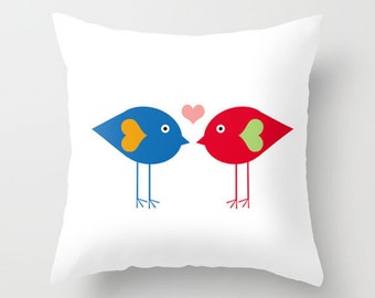 Throw Pillow Cover Hot Air Balloons Fly Away 16x16 18x18