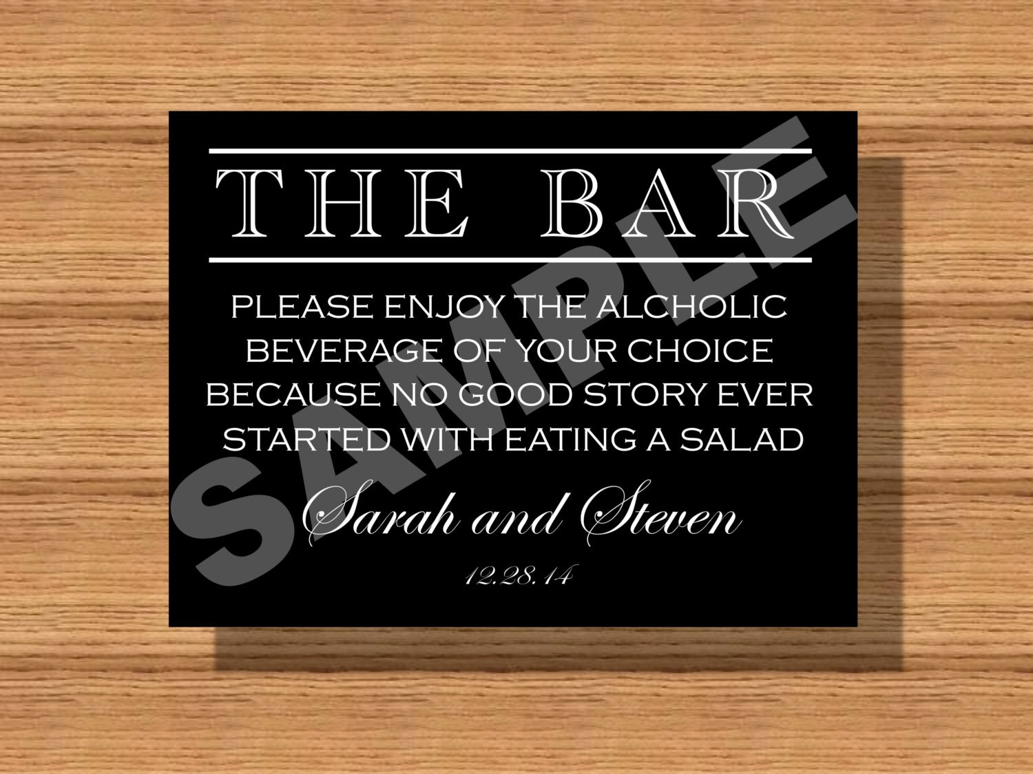 Wedding Reception Bar Sign Printable Bar Sign for your