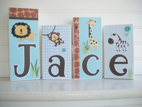 Name Block Baby Name Blocks Letters TaLL Letter by RessieLillian