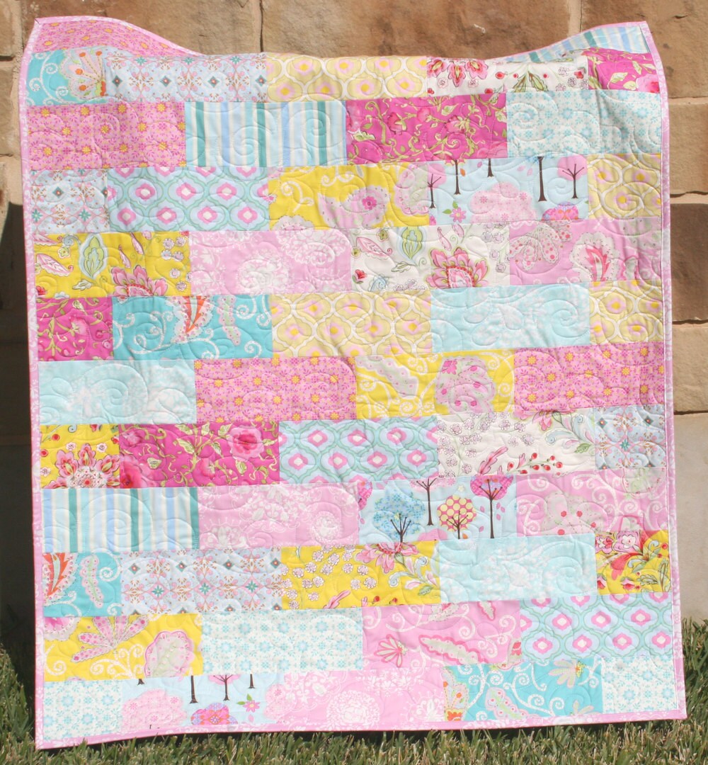 Baby Quilt Pattern Subway Tiles Fat Eighths Simple Fast Throw