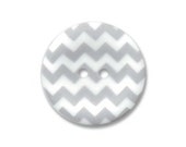 STORE CLOSING Sale Riley Blake Chevron Round Button 1 inch Gray (4)
