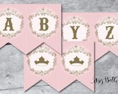 Items similar to Princess Party banner - PRINTABLE INSTANT DOWNLOAD ...