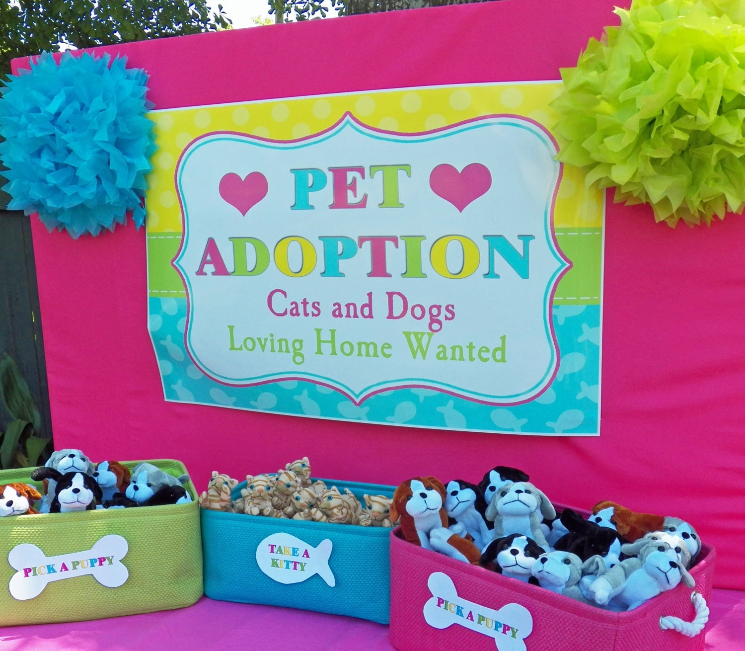 50% OFF SALE Pet Adoption Sign Cat and Dog Sign Printable