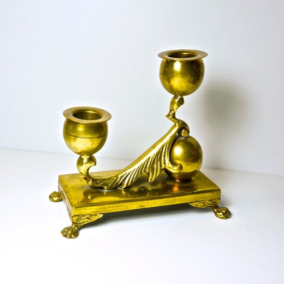 1700s / 1800s bronze candlestick . brass candelabra. french.