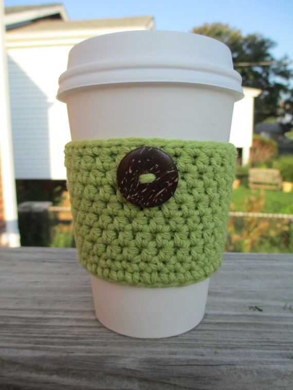 Coffee Koozie Crochet Coffee Sleeve Reusable by MadebytheBest
