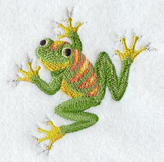 Download Clinging Tree Frog Embroidered Flour Sack Hand/Dish Towel