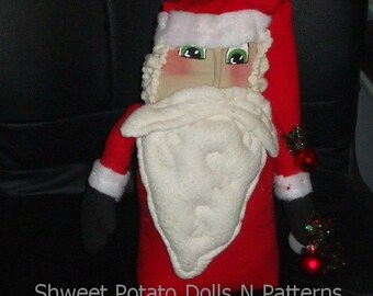 Primitive Standing Santa Handmade Cloth Doll