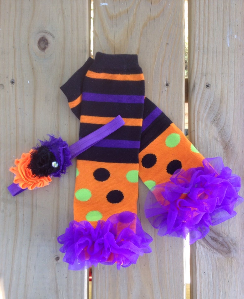 Halloween Leg Warmers with ruffles