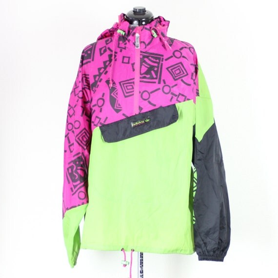 adidas neon windbreaker