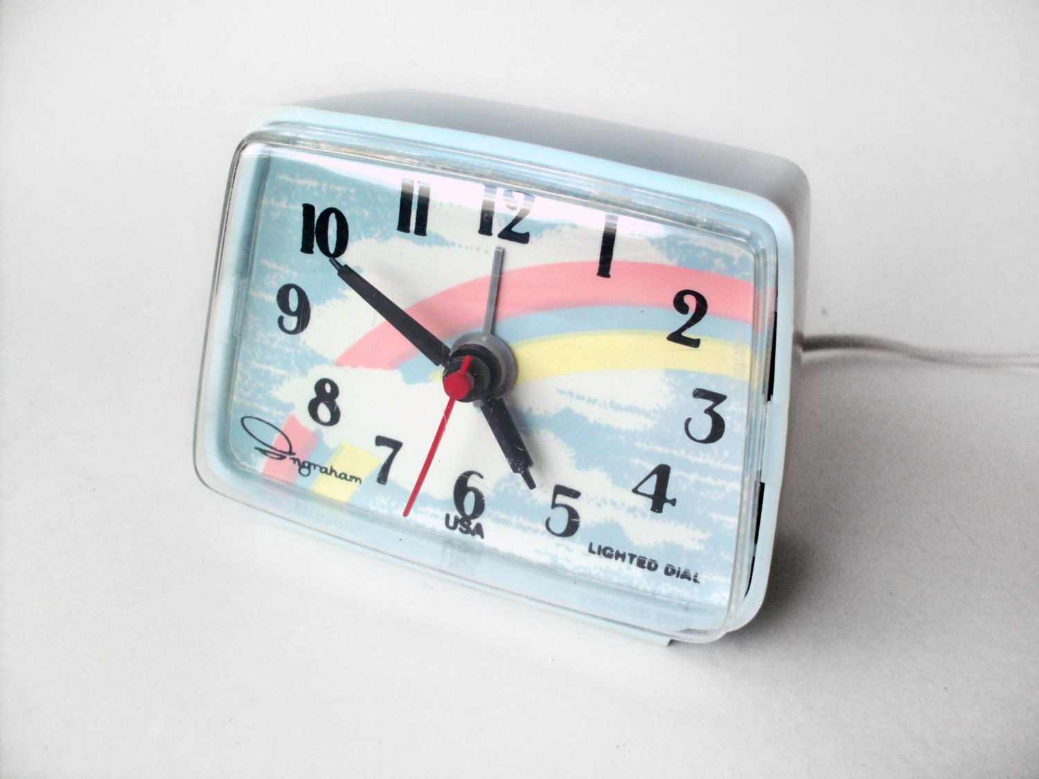 Vintage Ingraham Rainbow Alarm Clock