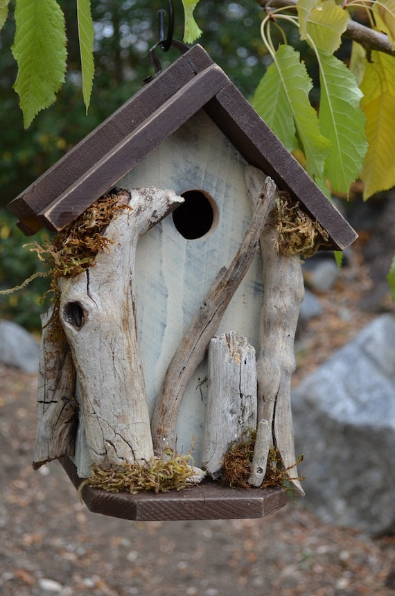 Birdhouse Handmade Rustic Outdoor Garden by BirdhousesByMichele