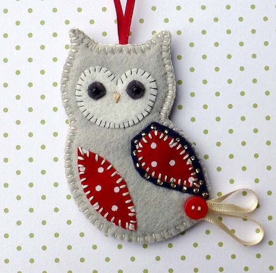 christmas owl decoration ornament felt owl hanging christmas owl decoration ornament felt owl hanging