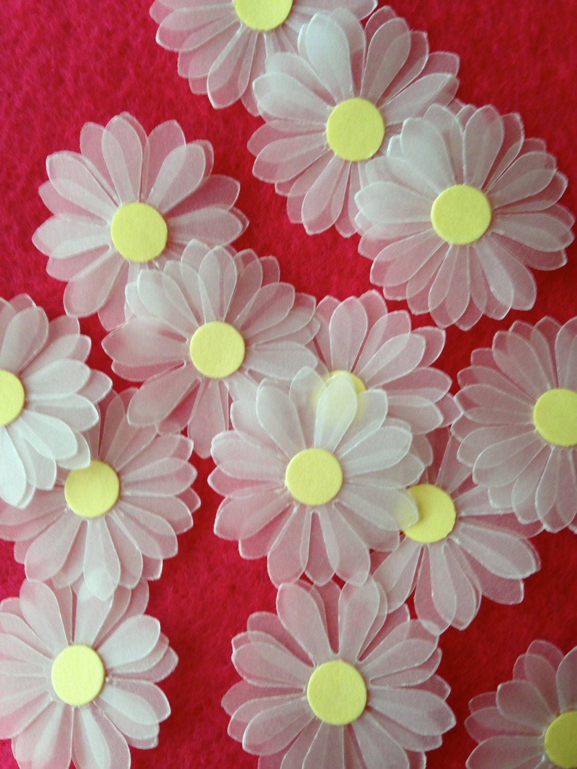 Handmade paper flowers for cards and scrapbooking craft