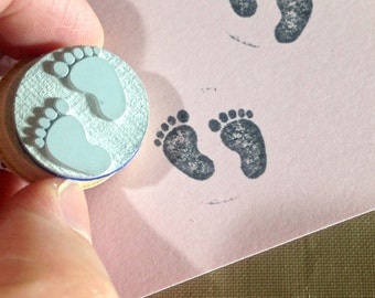 Baby Feet Rubber Stamp - Perfect for Baby Shower Game