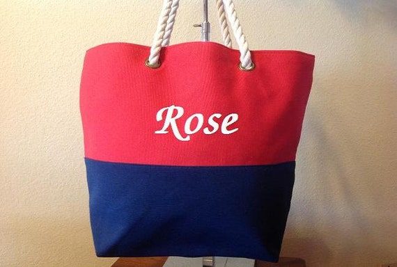 Personalized  Monogrammed Beach Bag or Tote